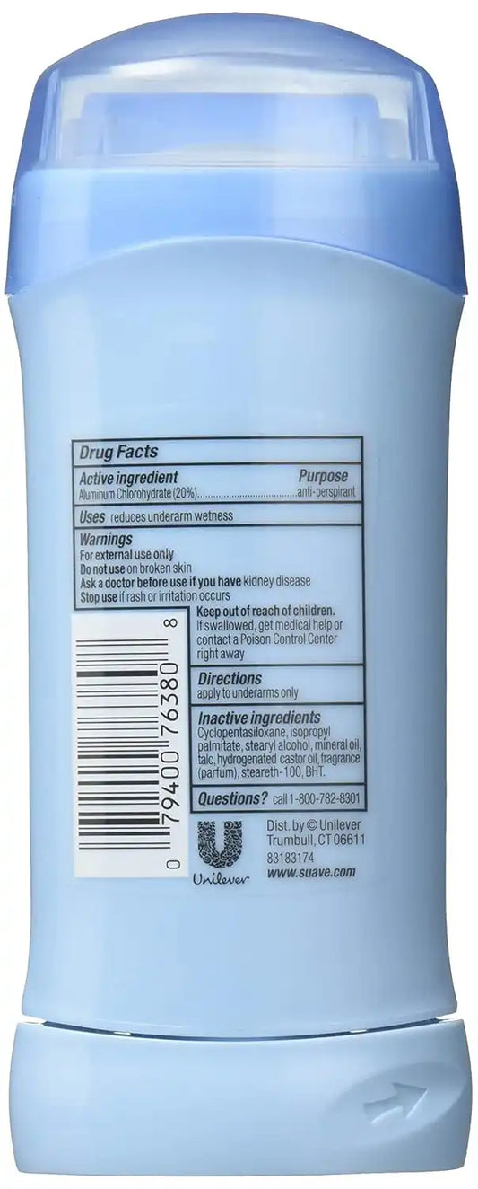 Suave 24 Hour Protection Anti-Perspirant Deodorant Invisible Solid Powder Twin Pack 5.20 oz (Pack of 2)